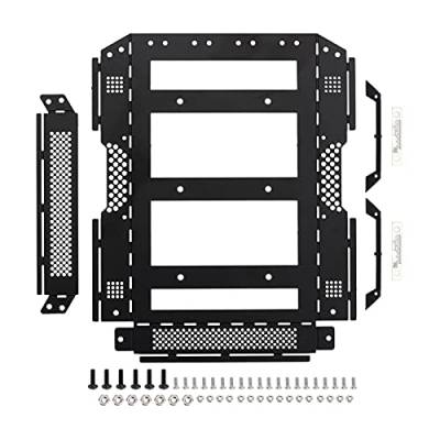 XEBRAD Gepäckträger-Dachgepäckträger, for Jeep, Wrangler JLU CRC 1/24 RC Crawler, for Axial, SCX24 2019 AXI00002T1 AXI00002T2 Unmontiertes Metall Dachgepäckträger für Spielzeugautos von XEBRAD